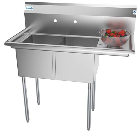 commercial stainless steel kitchen cabinet and double sink|2 compartment stainless steel sink.